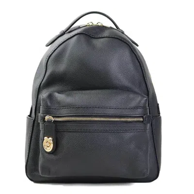 Pre-owned Coach Black Leather Backpack ()