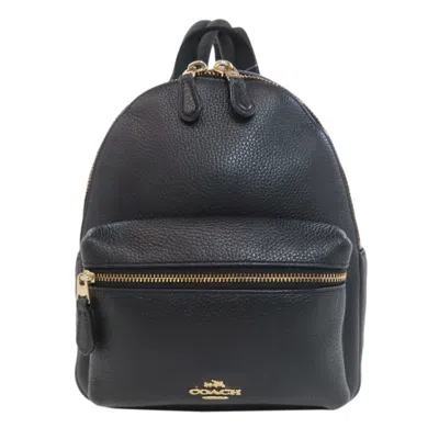 Pre-owned Coach Black Leather Backpack ()