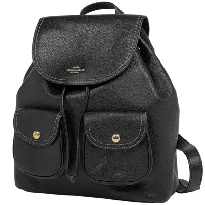 Pre-owned Coach Black Leather Backpack ()