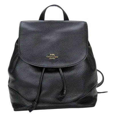 Pre-owned Coach Black Leather Backpack ()