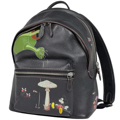 Pre-owned Coach Black Leather Backpack ()