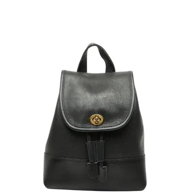 Pre-owned Coach Black Leather Backpack ()