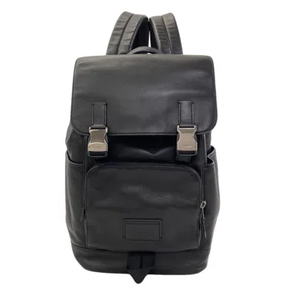 Pre-owned Coach Black Leather Backpack ()