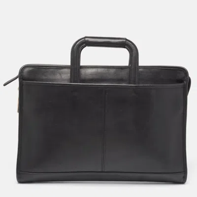 Pre-owned Coach Black Leather Briefcase