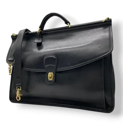 Pre-owned Coach Black Leather Briefcase Shoulder Bag ()