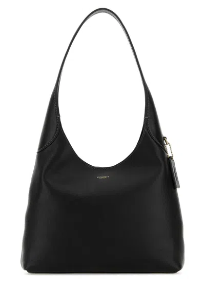 Coach Black Leather Brooklyn 28 Shoulder Bag