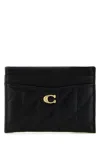 Coach Portacarte In Pelle Nera  Donna