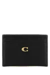 Coach Portacarte In Pelle Nera  Donna