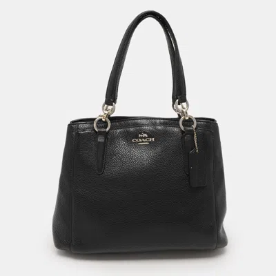 Pre-owned Coach Black Leather Christie Carryall Satchel