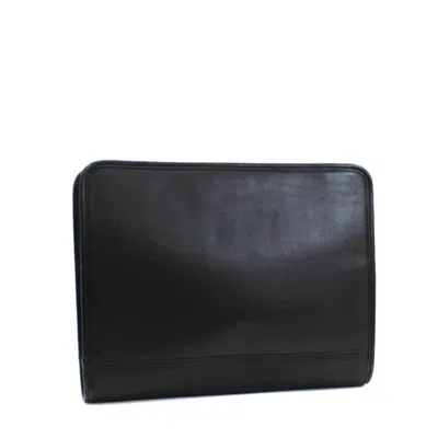 Pre-owned Coach Black Leather Clutch Bag Document Case ()