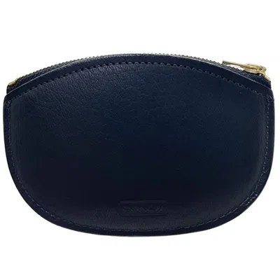 Pre-owned Coach Black Leather Coin Purse/coin Case ()