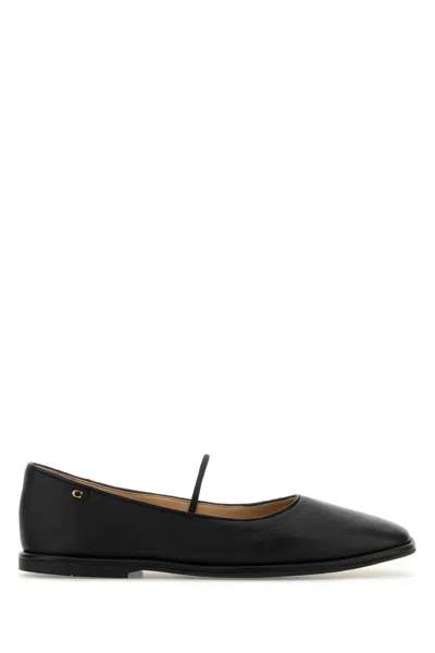 Coach Black Leather Emilia Ballerinas