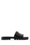 Coach Black Leather Florence Slippers