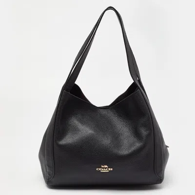 Pre-owned Coach Black Leather Hadley Hobo