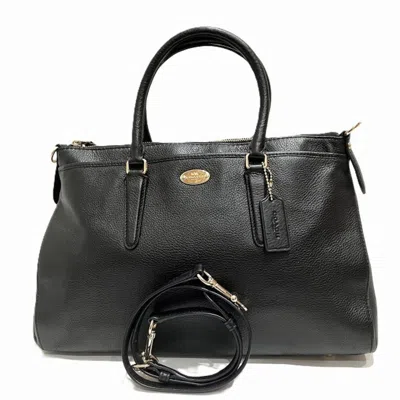 Pre-owned Coach Black Leather Handbag Shoulder Bag ()