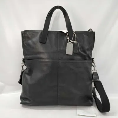Pre-owned Coach Black Leather Handbag Shoulder Bag ()