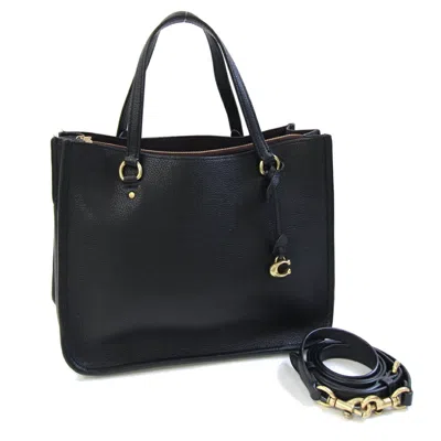 Pre-owned Coach Black Leather Handbag Shoulder Bag ()