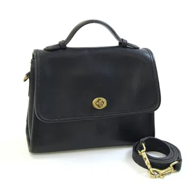 Pre-owned Coach Black Leather Handbag Shoulder Bag ()