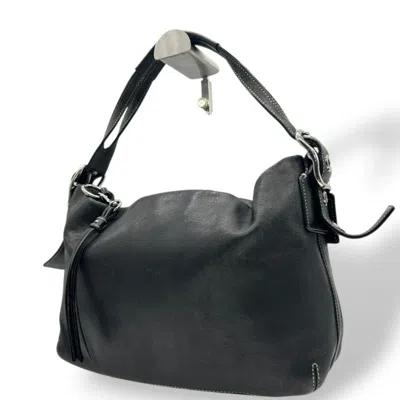 Pre-owned Coach Black Leather Handbag Shoulder Bag ()