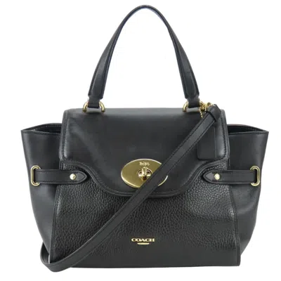 Pre-owned Coach Black Leather Handbag Shoulder Bag ()