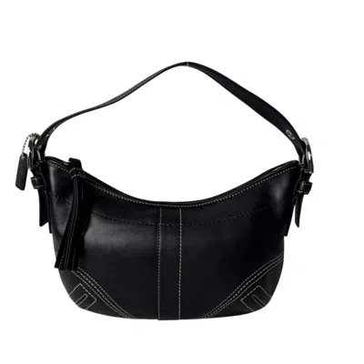 Pre-owned Coach Black Leather Handbag Shoulder Bag ()