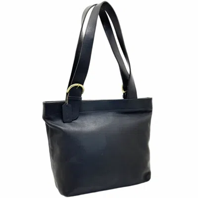 Pre-owned Coach Black Leather Handbag Shoulder Bag Tote Bag ()