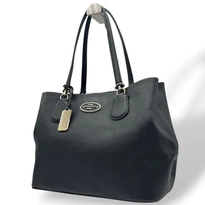 Pre-owned Coach Black Leather Handbag Tote Bag ()