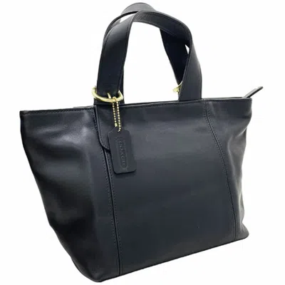 Pre-owned Coach Black Leather Handbag Tote Bag ()