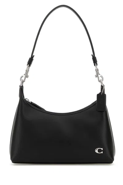 COACH BLACK LEATHER JULIET 25 SHOULDER BAG