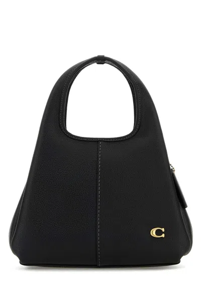 Coach Polished Pebble Leather Lana Shoulder Ba In Black