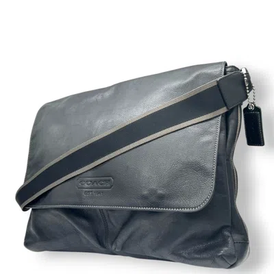 Pre-owned Coach Black Leather Messenger Bag Shoulder Bag ()