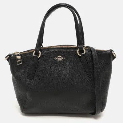 Pre-owned Coach Black Leather Mini Kelsey Satchel
