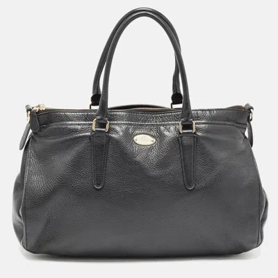 Pre-owned Coach Black Leather Morgan Tote