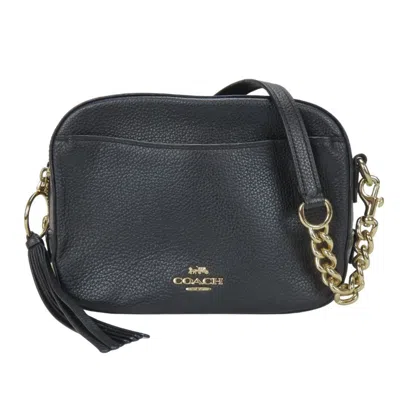 Pre-owned Coach Black Leather Pochette Pouch Shoulder Bag ()