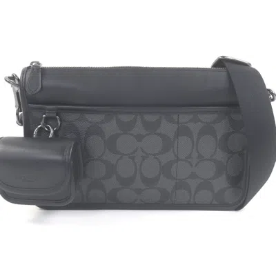 Pre-owned Coach Black Leather Pouch Shoulder Bag ()