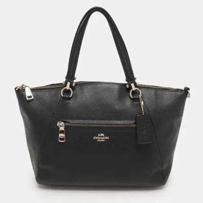 Pre-owned Coach Black Leather Prairie Satchel