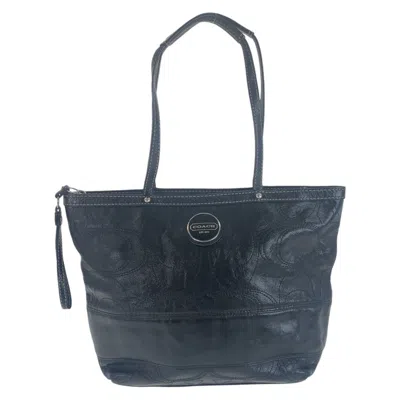 Pre-owned Coach Black Leather Shoulder Bag Tote Bag ()