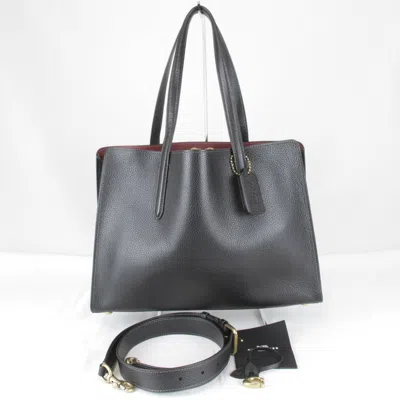 Pre-owned Coach Black Leather Shoulder Bag Tote Bag ()