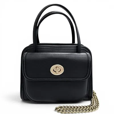 Pre-owned Coach Black Leather Shoulder Bag Tote Bag ()