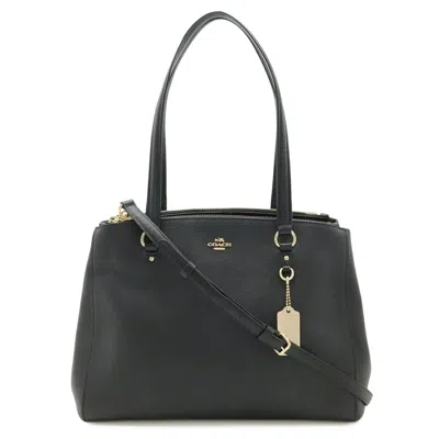 Pre-owned Coach Black Leather Shoulder Bag Tote Bag ()