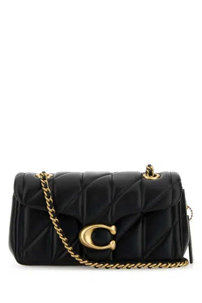 COACH BLACK LEATHER TABBY 20 SHOULDER BAG