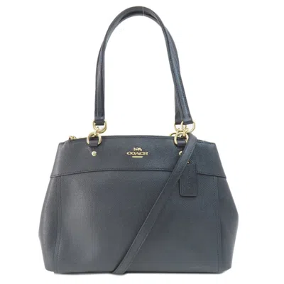 Pre-owned Coach Black Leather Tote Bag ()