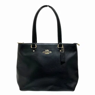 Pre-owned Coach Black Leather Tote Bag ()