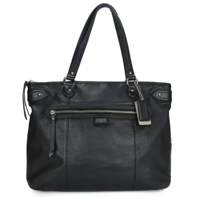 Pre-owned Coach Black Leather Tote Bag ()