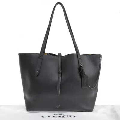 Pre-owned Coach Black Leather Tote Bag ()