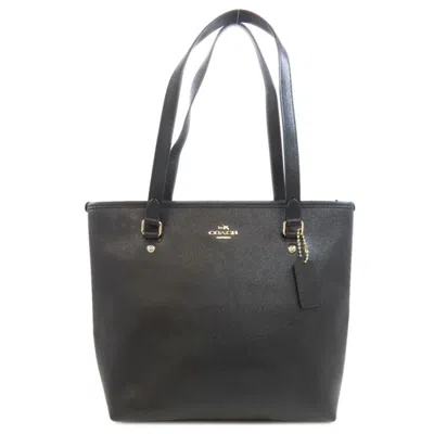 Pre-owned Coach Black Leather Tote Bag ()