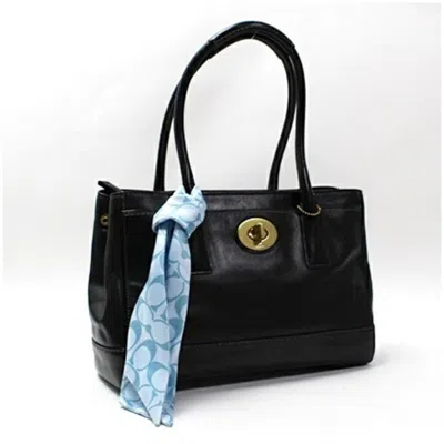 Pre-owned Coach Black Leather Tote Bag ()