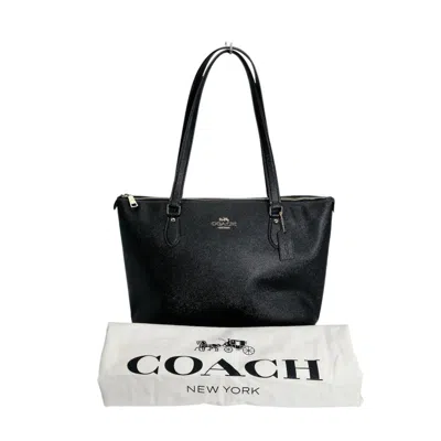 Pre-owned Coach Black Leather Tote Bag ()
