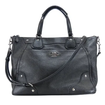 Pre-owned Coach Black Leather Tote Bag ()