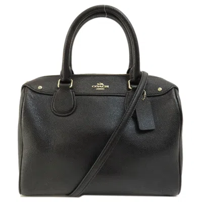 Pre-owned Coach Black Leather Tote Bag ()